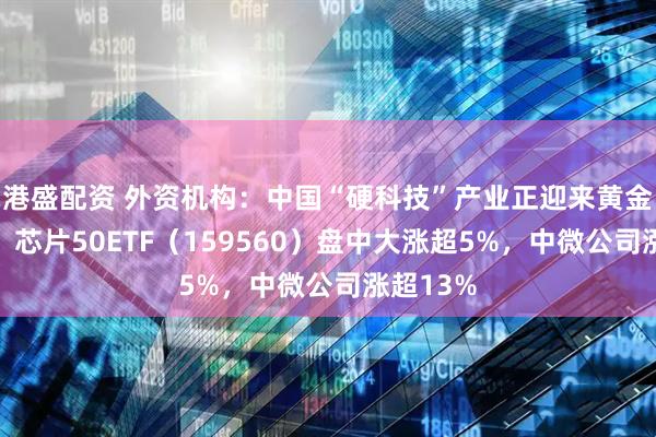 港盛配资 外资机构：中国“硬科技”产业正迎来黄金发展期，芯片50ETF（159560）盘中大涨超5%，中微公司涨超13%