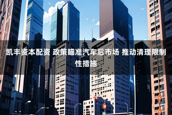 凯丰资本配资 政策瞄准汽车后市场 推动清理限制性措施